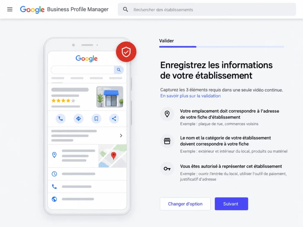 Validation Google par la vidéo