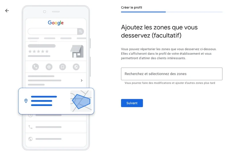 Zones desservies Google